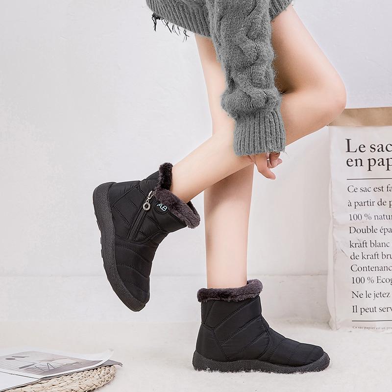 Waterproof Snow Plush Winter Warm Ankle Winter Shoes