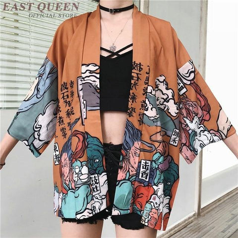 Japanese kimono cardigan blouse beach kimono