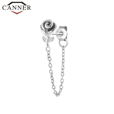 Rainbow Zircon Moon Star Stud Earrings