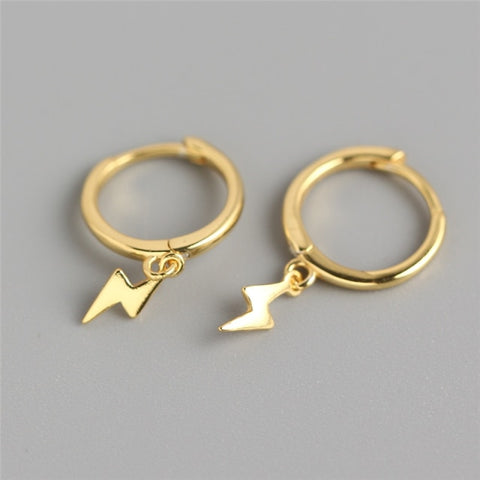 Silver Punk Hip-Hop Cuba Chain Gothic Studs Earrings
