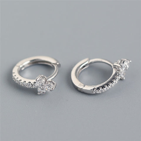 Silver Punk Hip-Hop Cuba Chain Gothic Studs Earrings