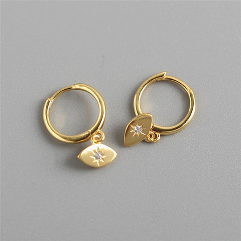 Silver Punk Hip-Hop Cuba Chain Gothic Studs Earrings