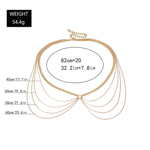 PuRui Multi Layer Waist Chain Belt Belly Chain Fashion Jewelry