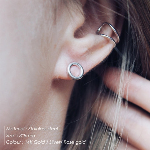 stainless steel stud small fashion jewelry minimalist earrings