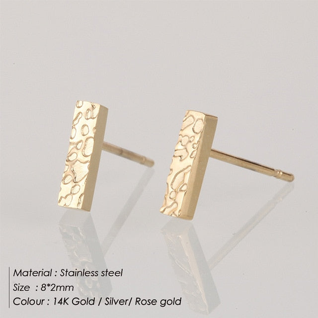 stainless steel stud small fashion jewelry minimalist earrings