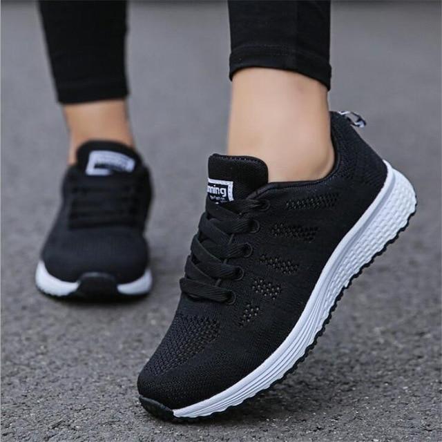 Casual Fashion Breathable Walking Mesh Flat Shoes