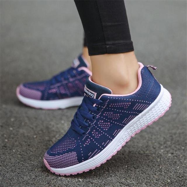 Casual Fashion Breathable Walking Mesh Flat Shoes