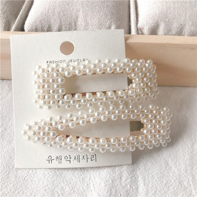 Pearl Hairpin Fashion Soft Pearl Stick Set