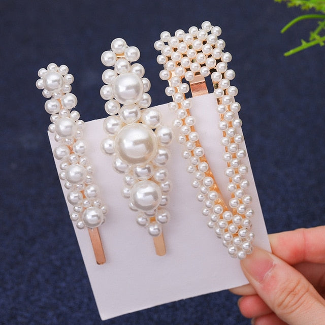 Pearl Hairpin Fashion Soft Pearl Stick Set