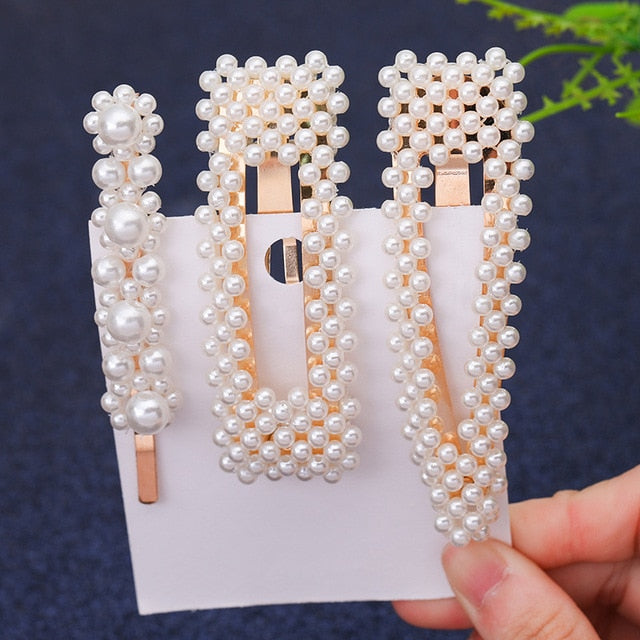 Pearl Hairpin Fashion Soft Pearl Stick Set