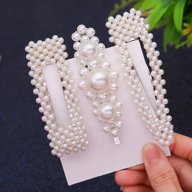 Pearl Hairpin Fashion Soft Pearl Stick Set