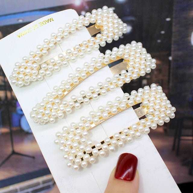 Pearl Hairpin Fashion Soft Pearl Stick Set