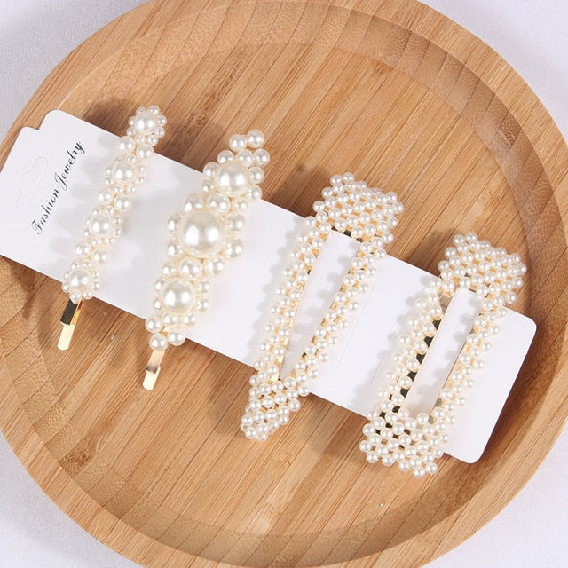 Pearl Hairpin Fashion Soft Pearl Stick Set