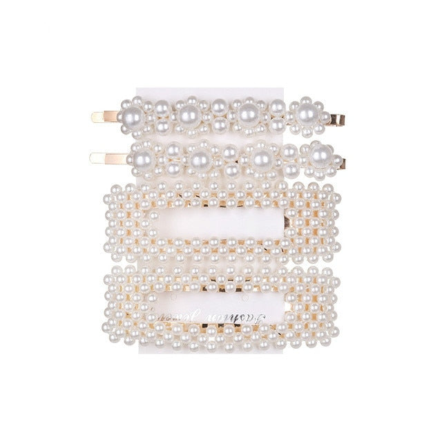 Pearl Hairpin Fashion Soft Pearl Stick Set