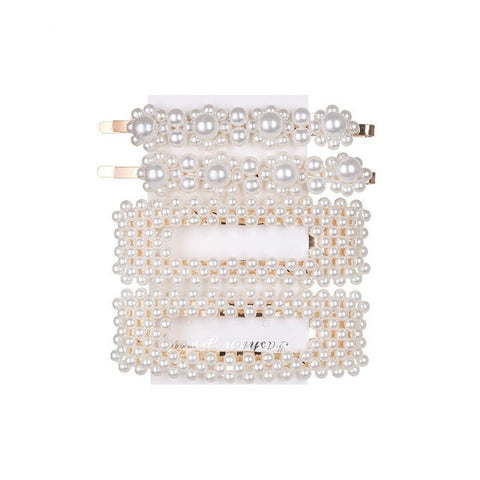 Pearl Hairpin Fashion Soft Pearl Stick Set