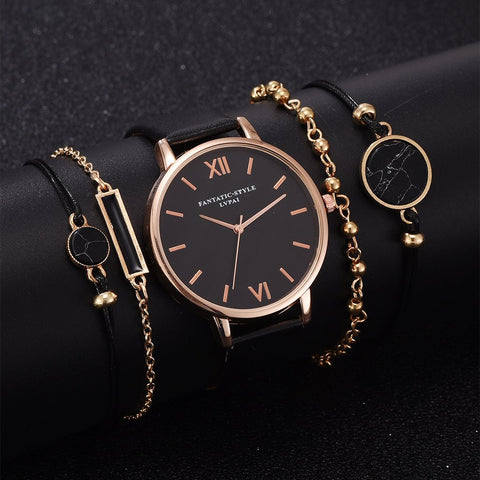 Watch Set Leather Ladies Bracelet