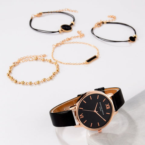 Watch Set Leather Ladies Bracelet