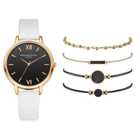 Watch Set Leather Ladies Bracelet