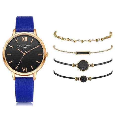 Watch Set Leather Ladies Bracelet