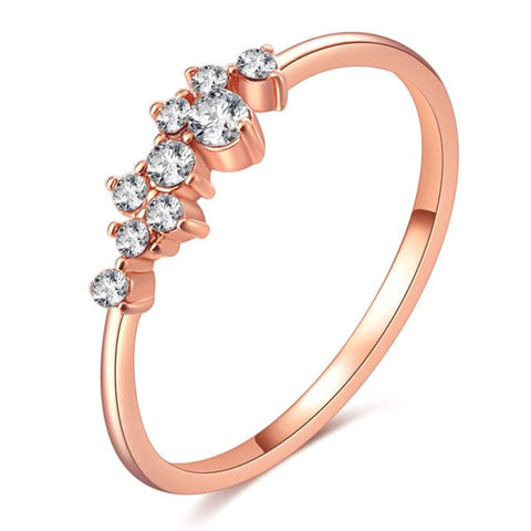 Twist Classical Cubic Zirconia Ring Crystals Gift