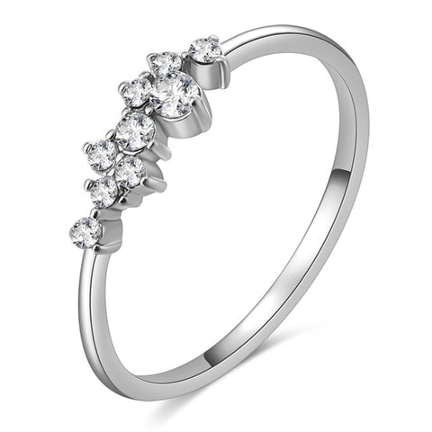 Twist Classical Cubic Zirconia Ring Crystals Gift