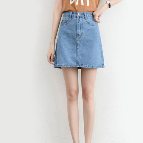 Sexy Denim Mini Skirt Fashion High Waist