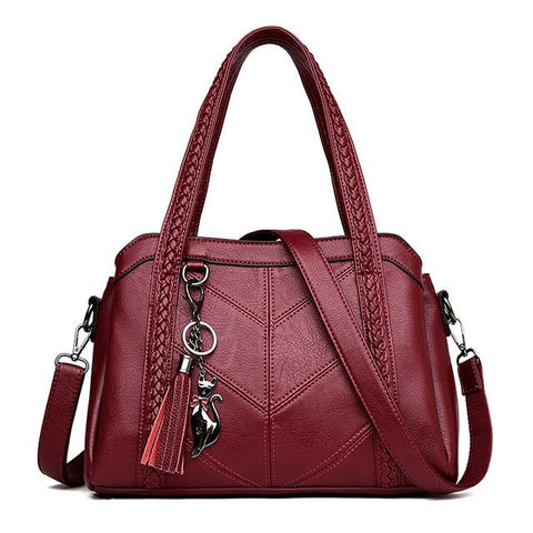 Genuine Leather Tote Bags Tassel Fashion Bags