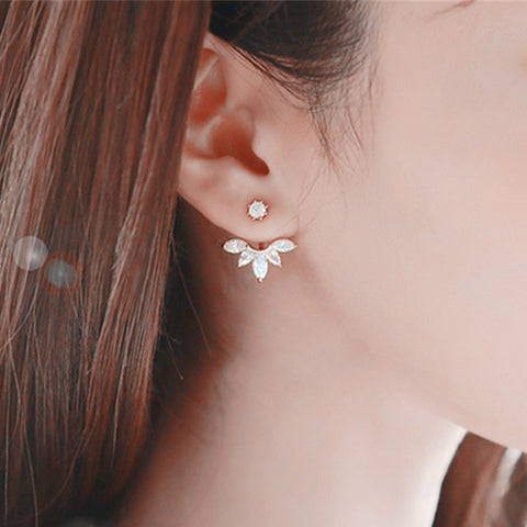 Fashion Jewelry Cute Cherry Blossoms Flower Stud Earrings