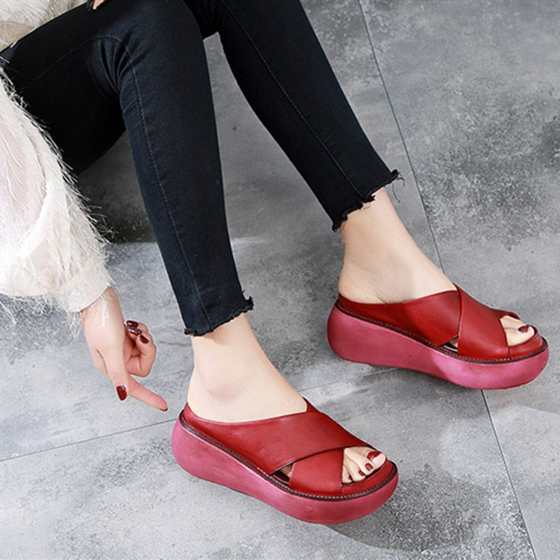 Sandals Soft Wedges Shoes Platform Casual