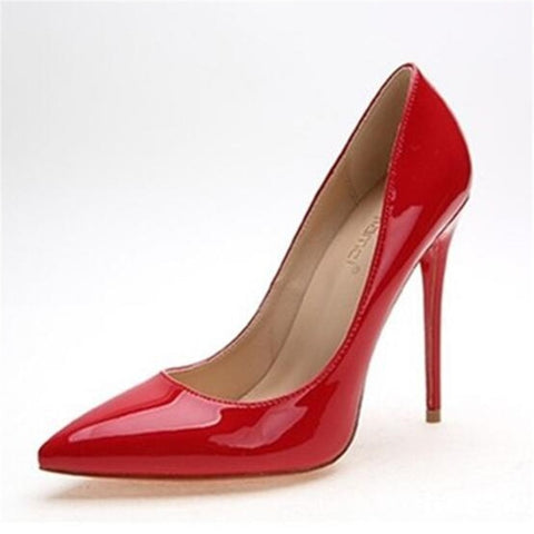 Woman High Heels Pumps Pointed Toe Stilettos Talon Femme Shoes Black Heels Big Size