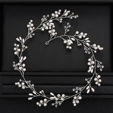 Headdress Pearl Crystal Headband Bridal Hair Accessories