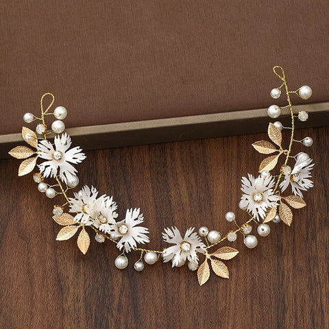 Headdress Pearl Crystal Headband Bridal Hair Accessories
