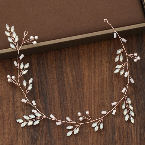 Headdress Pearl Crystal Headband Bridal Hair Accessories