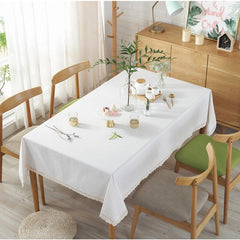 rectangular tablecloth with lace large dinning table cover