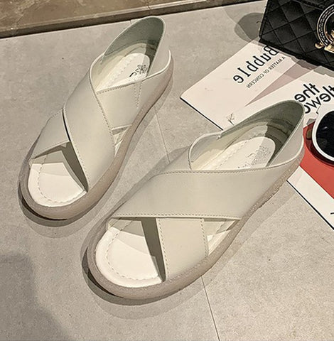 Sandals Soft Leather Wedges Shoes Platform