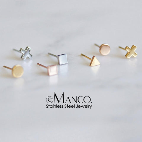Minimalist Geometric Stainless Steel Earrings