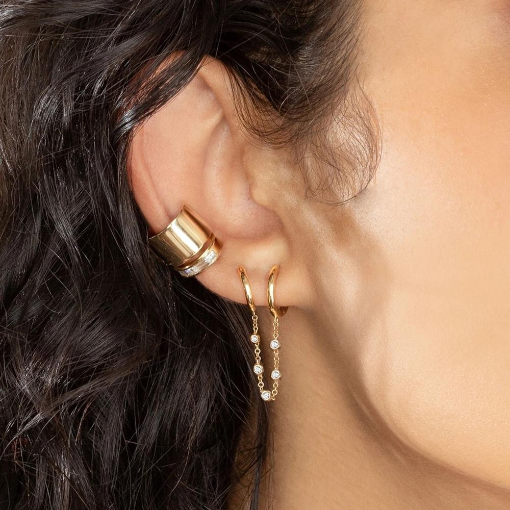 Fashion Circle Ear Cuff Retractable Earrings