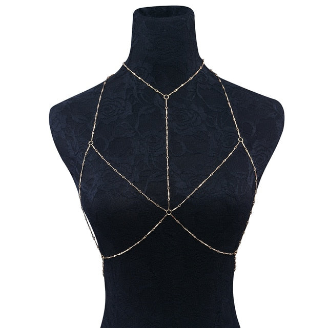 Simple Style Chain Necklace Belly Body Chain Fashion Body Chain Jewelry