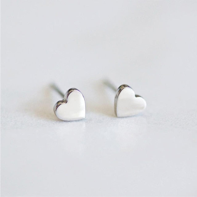 Simple Stud Earrings Geometric Stainless Steel