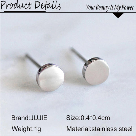Minimalist Stainless Steel Stud Earrings