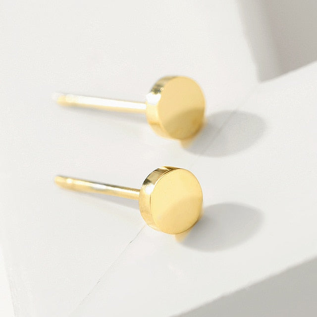 Minimalist Stainless Steel Stud Earrings