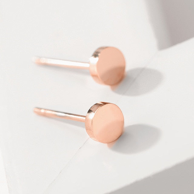 Minimalist Stainless Steel Stud Earrings