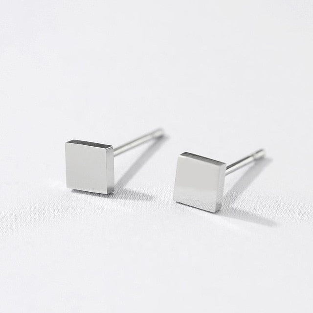 Minimalist Stainless Steel Stud Earrings