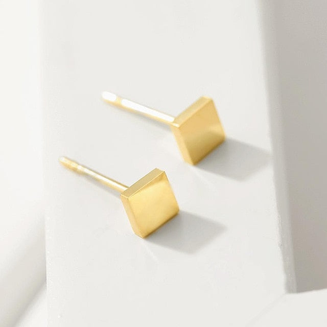 Minimalist Stainless Steel Stud Earrings