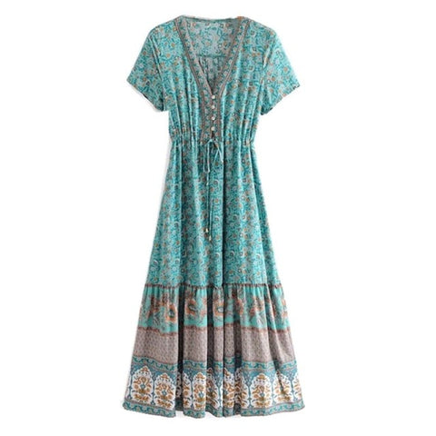 BOHO Location Paisley Floral Print Women Dress