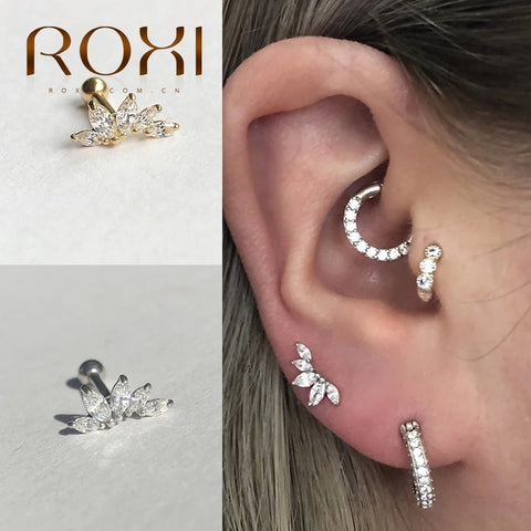 Moon Star Lightning Constellation Stud Earrings