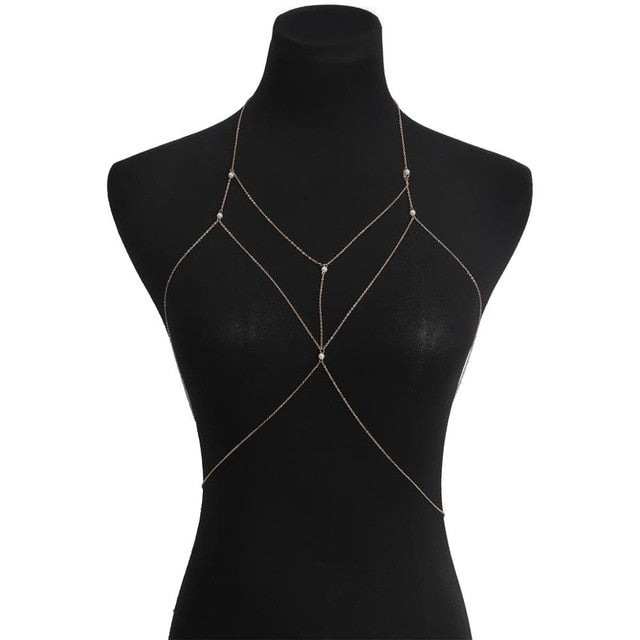 Simple Style Chain Necklace Belly Body Chain Fashion Body Chain Jewelry