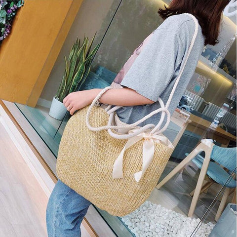 Bohemian Summer Straw Bag Women Large Capacity Beach Bag