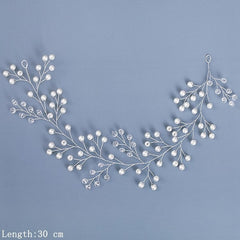 Pearl Rhinestone Headband Hair Accessories Leaf Flower