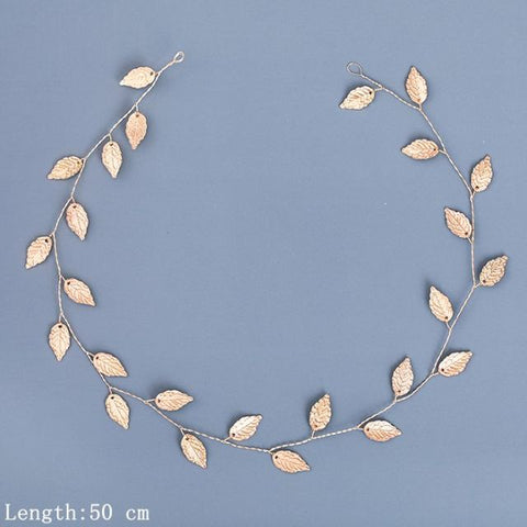 Pearl Rhinestone Headband Hair Accessories Leaf Flower